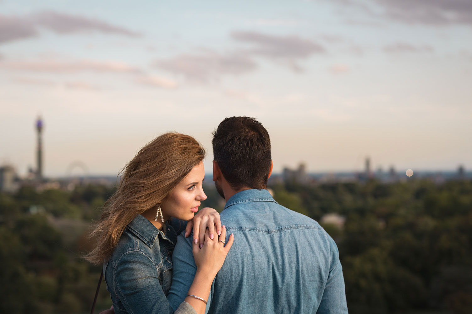 london engagement shoot cinematic feels